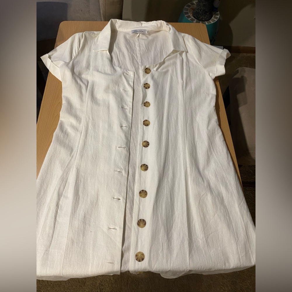 Miss look white summer/fall dress